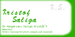 kristof saliga business card